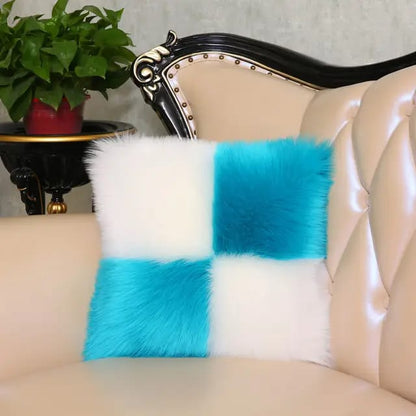 Faux fur throw cases