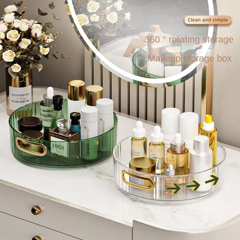 Rotating Organizer with Golden Handles