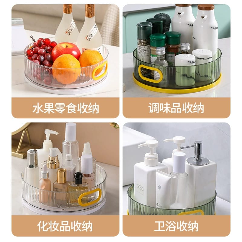 Rotating Organizer with Golden Handles