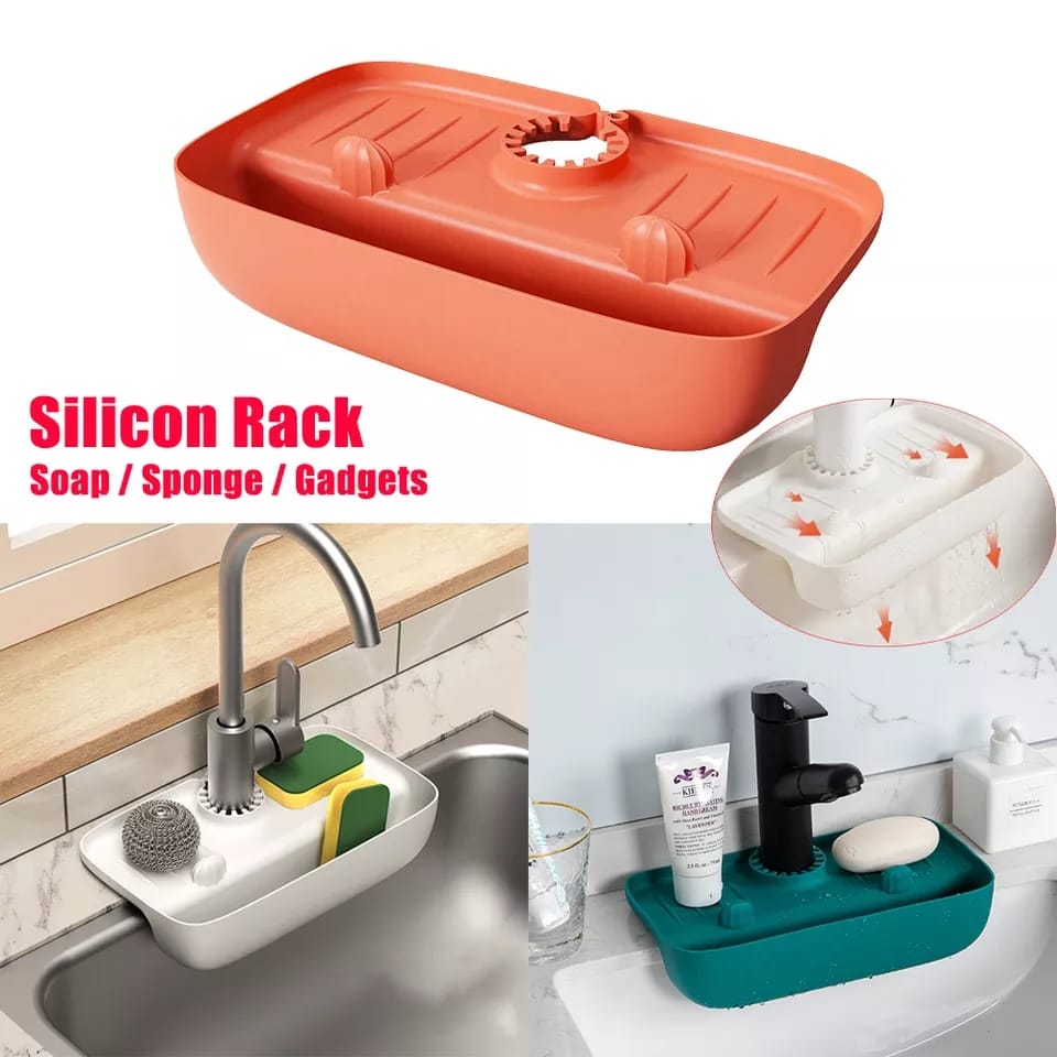 Silicon Sink Sponge Drainer Rack