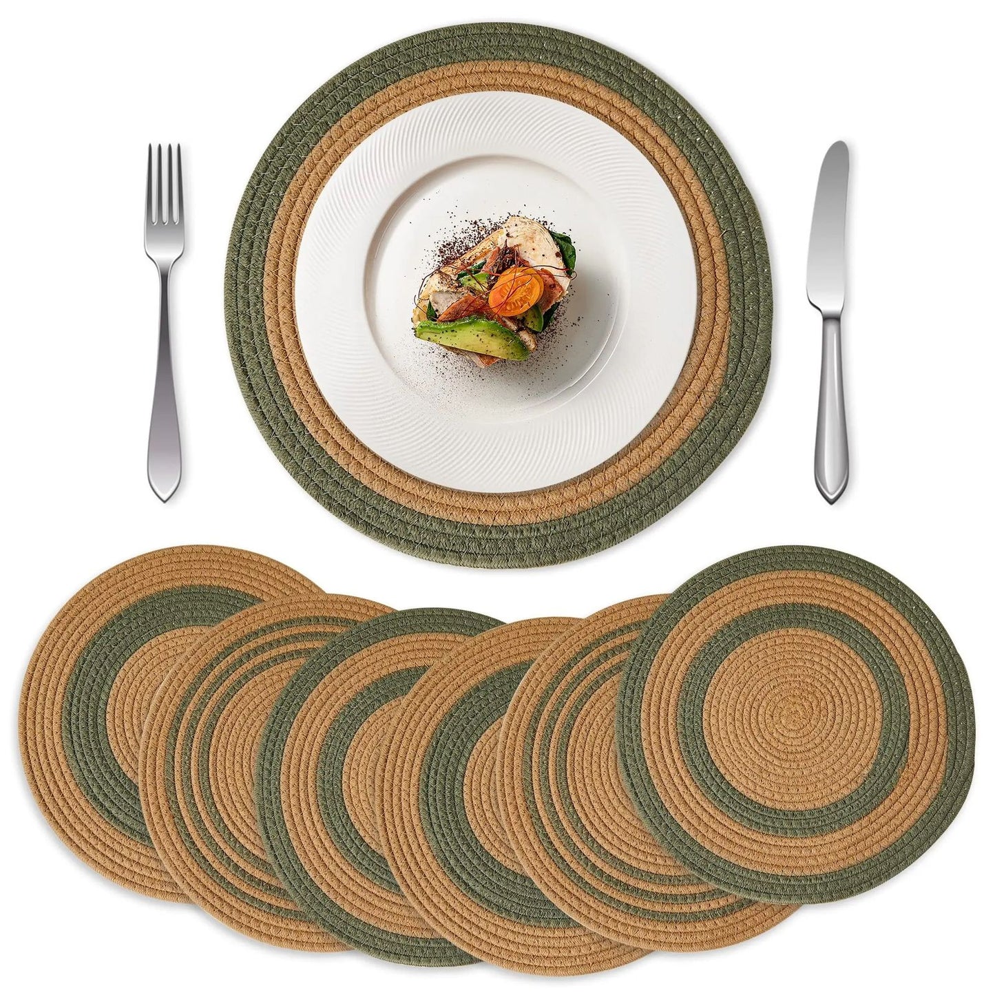 Round Woven Placemats Table Mats