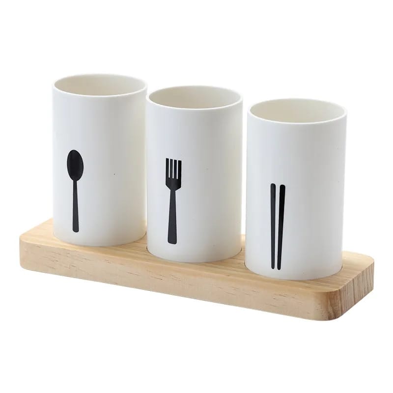 3pc Cutlery Organizer with Base