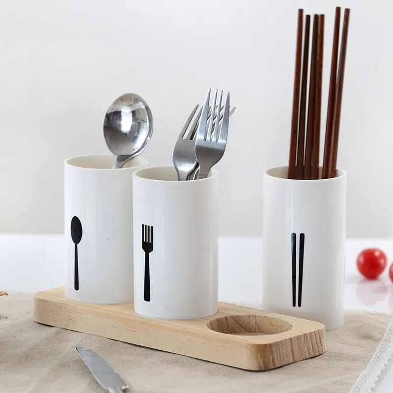 3pc Cutlery Organizer with Base