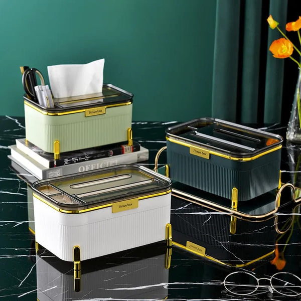 Desktop Tissue Box & Organizer