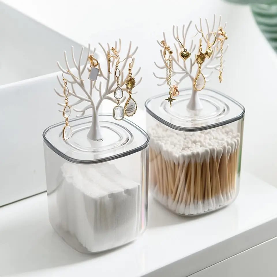 Jewelry Holder/Cotton Swabs Container