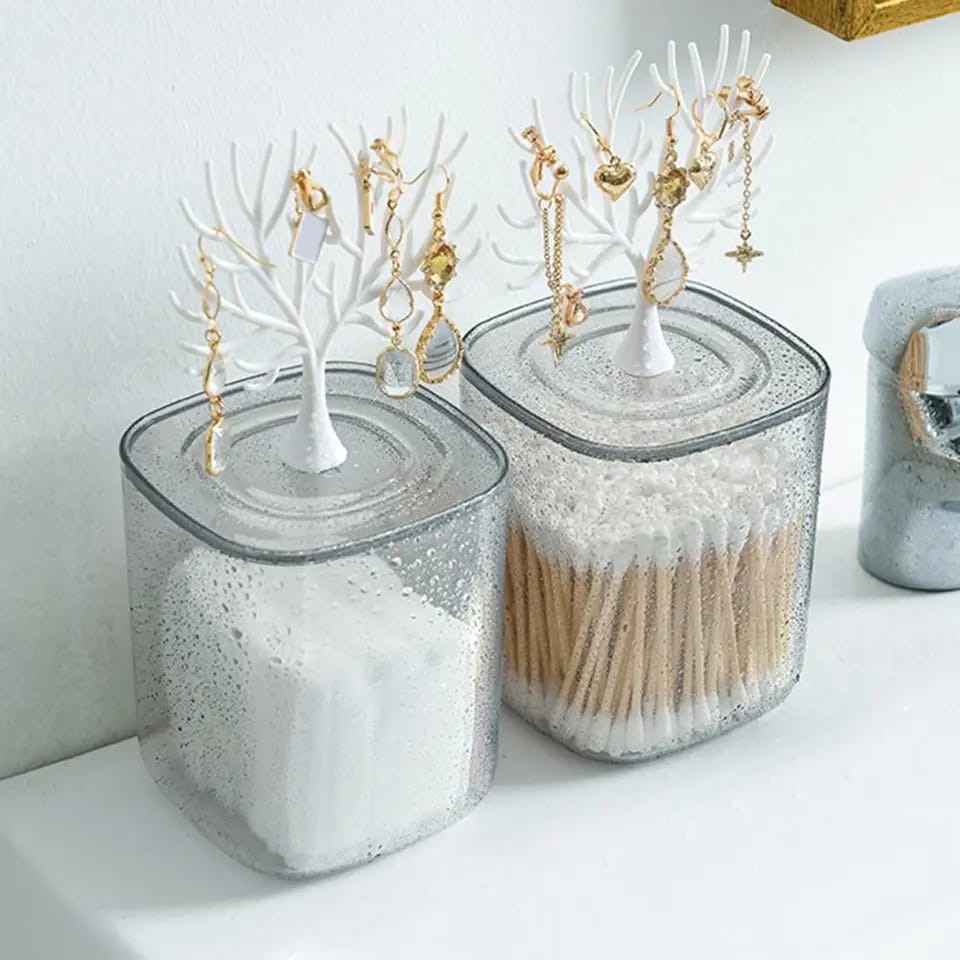 Jewelry Holder/Cotton Swabs Container