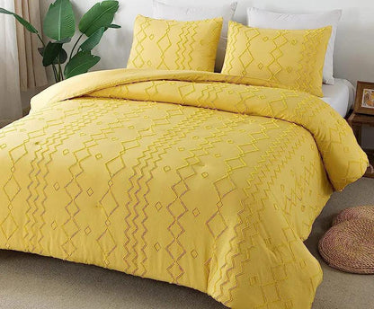 6*7 Tufted Wave Duvet Cover Set with 2 Cases