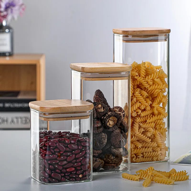 Candy/Spice Jar with Bamboo Cover