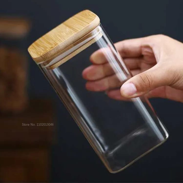 Candy/Spice Jar with Bamboo Cover