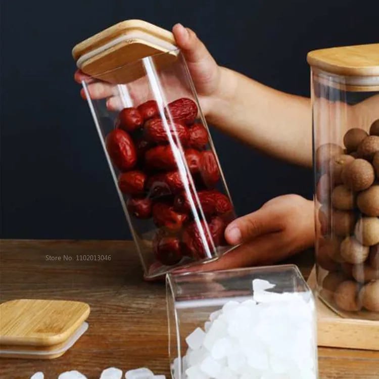 Candy/Spice Jar with Bamboo Cover