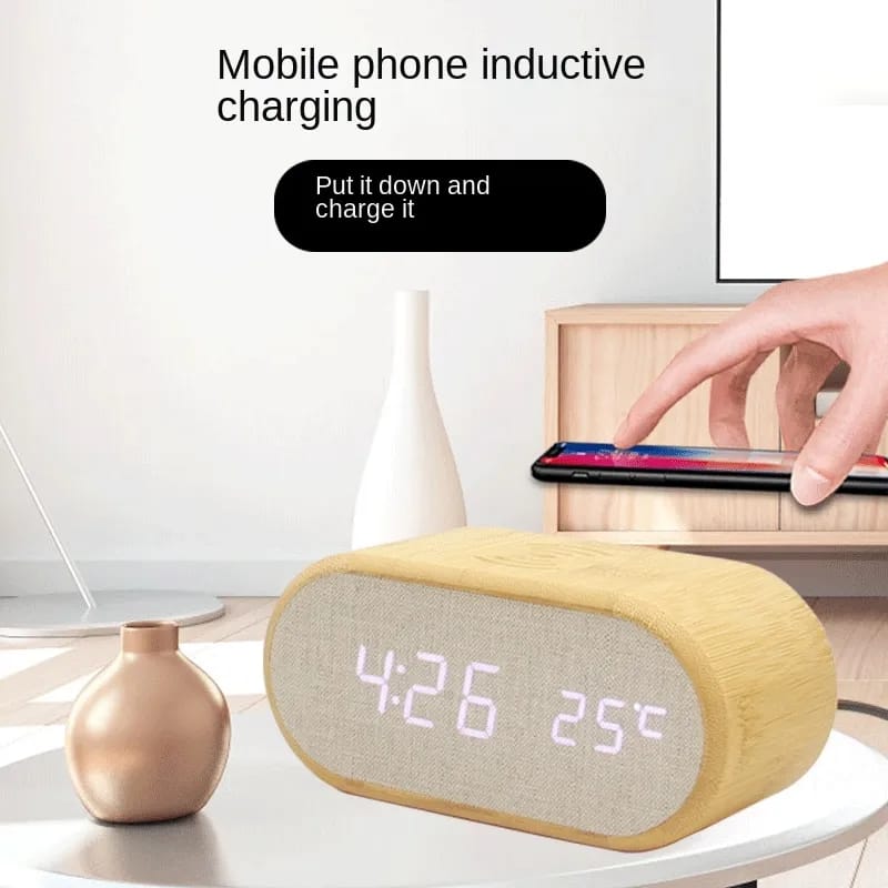 Wooden Digital Alarm Clock