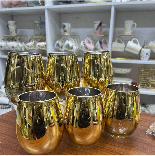 6Pcs Golden Glasses