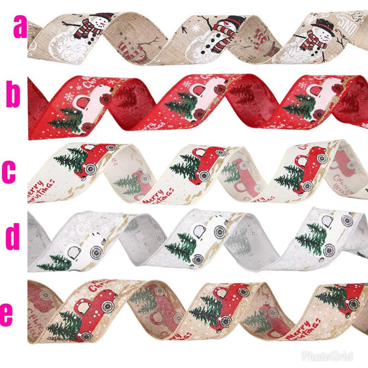 5 Meter Christmas Themed Ribbon