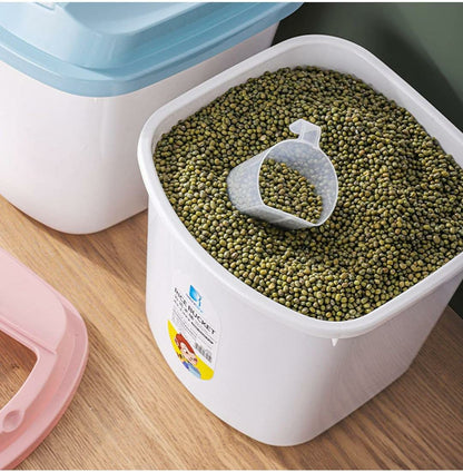 Rice Bucket /Cereal Bucket with Measuring Cup