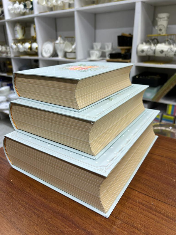 3 in 1 Decorative Book Storage Box Set