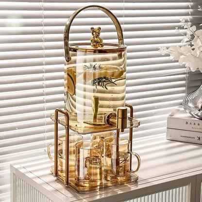 3.6L  Glass Jug Set with 4 Mugs