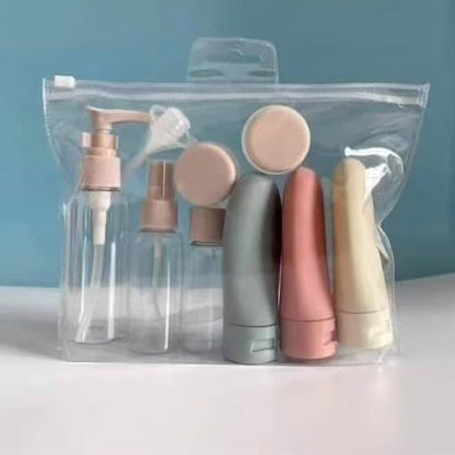 11pc Travel lotion bottles  cosmetic set