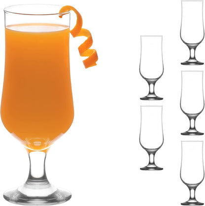 6Pc Hurricane Cocktail Glasses