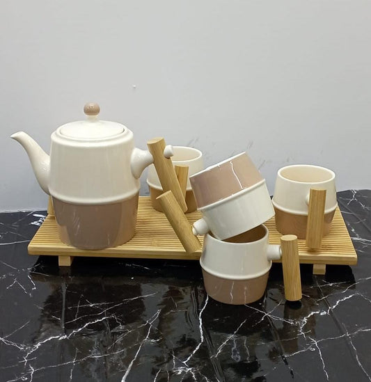 8 in 1 Tea Set with Bamboo Handles