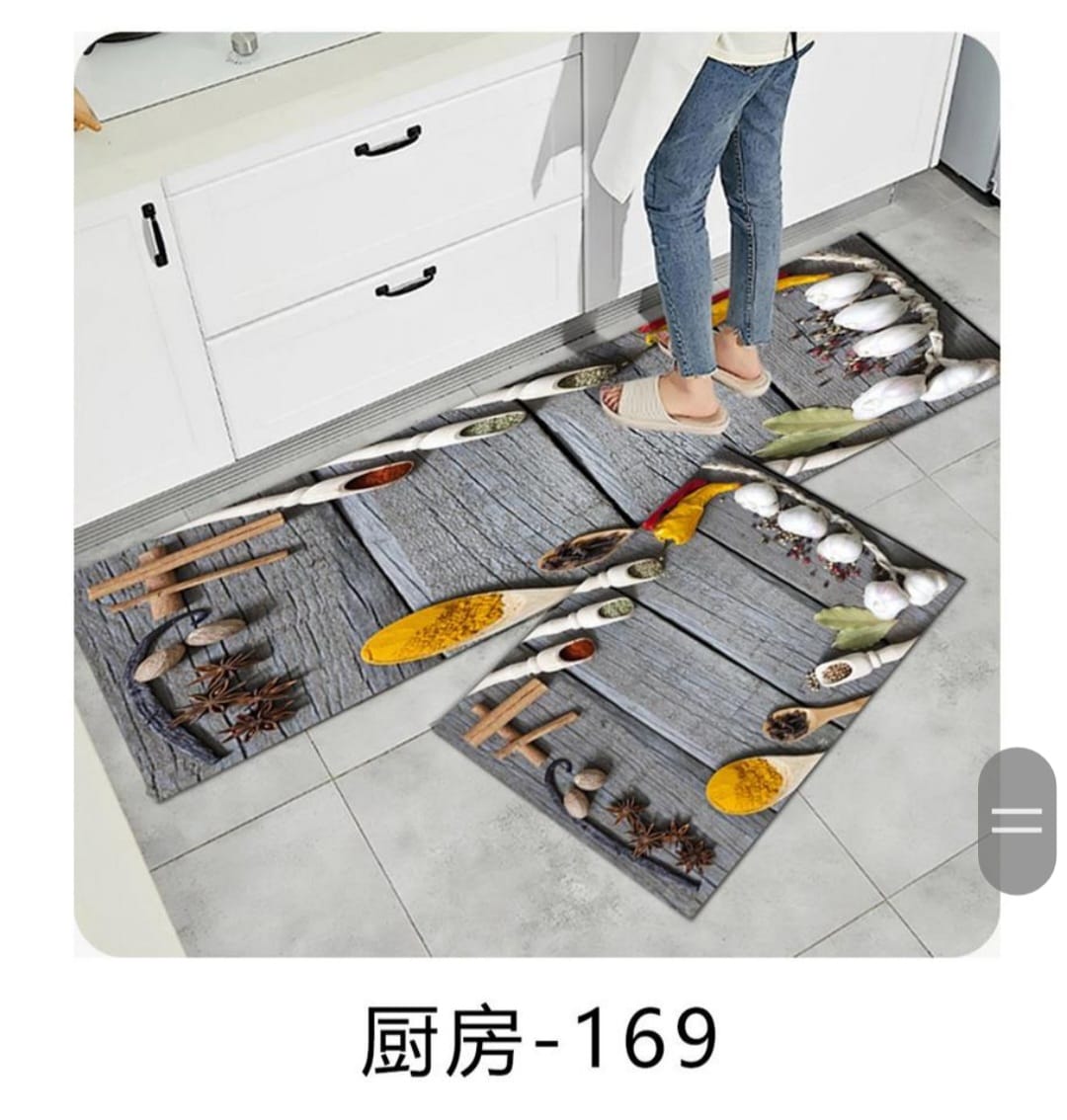 2Pc Rubber nonslip Kitchen Mats