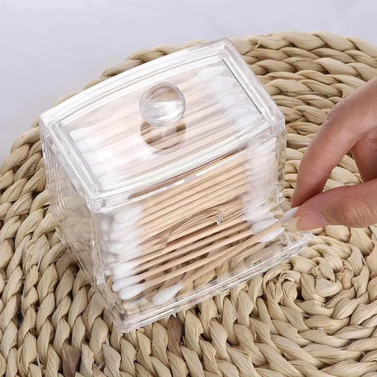 Acrylic cotton swab holder