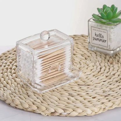 Acrylic cotton swab holder
