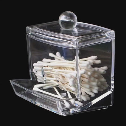 Acrylic cotton swab holder