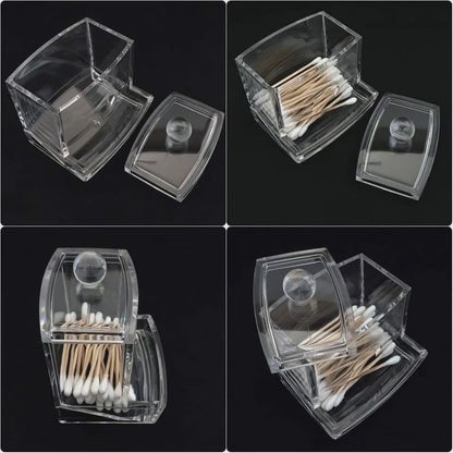 Acrylic cotton swab holder