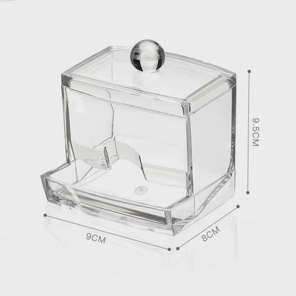Acrylic cotton swab holder