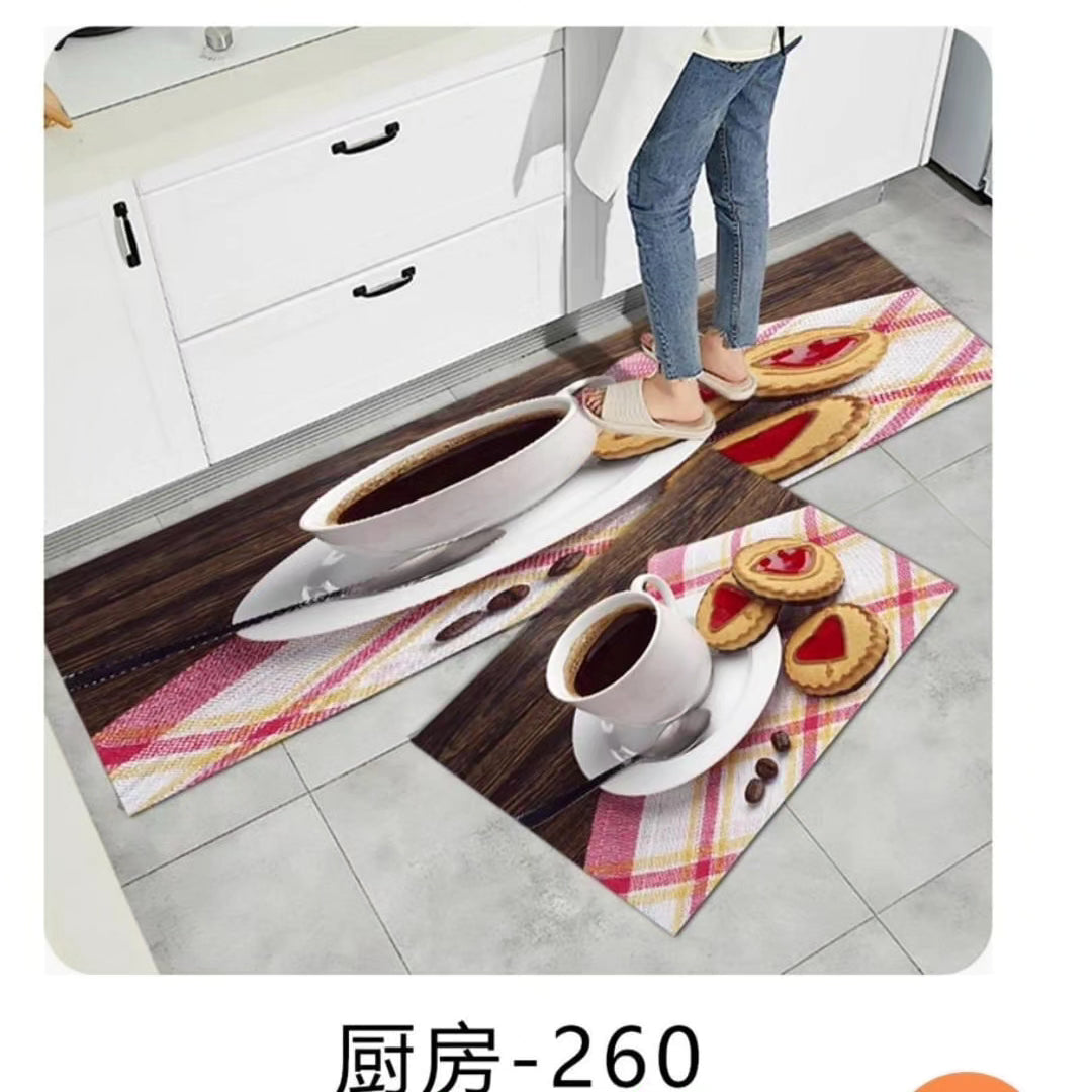 2Pc Rubber nonslip Kitchen Mats