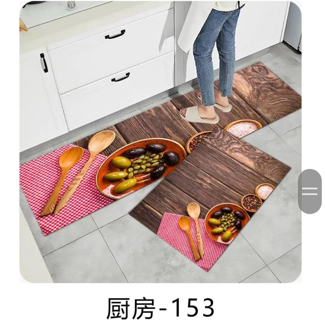 2Pc Rubber nonslip Kitchen Mats