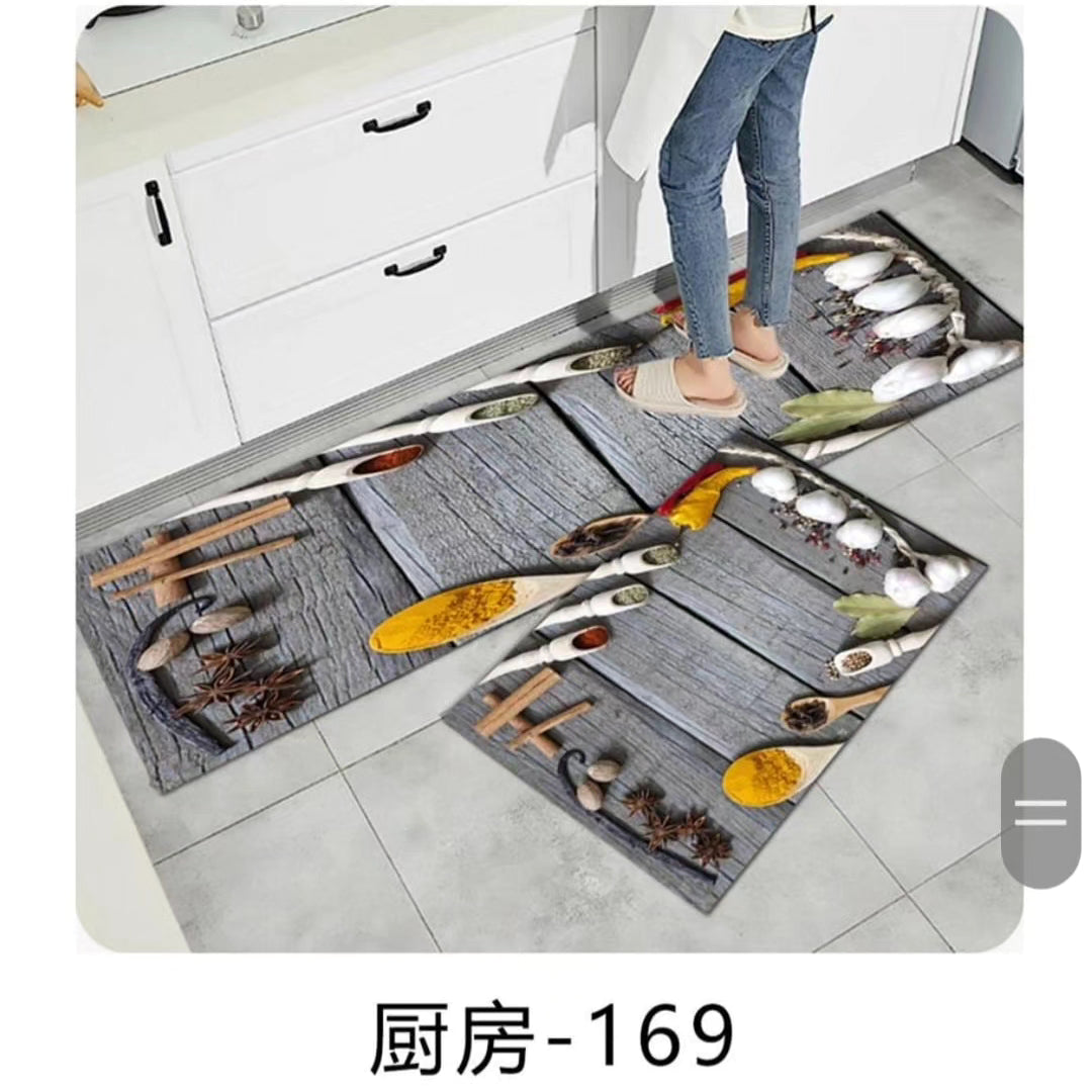 2Pc Rubber nonslip Kitchen Mats