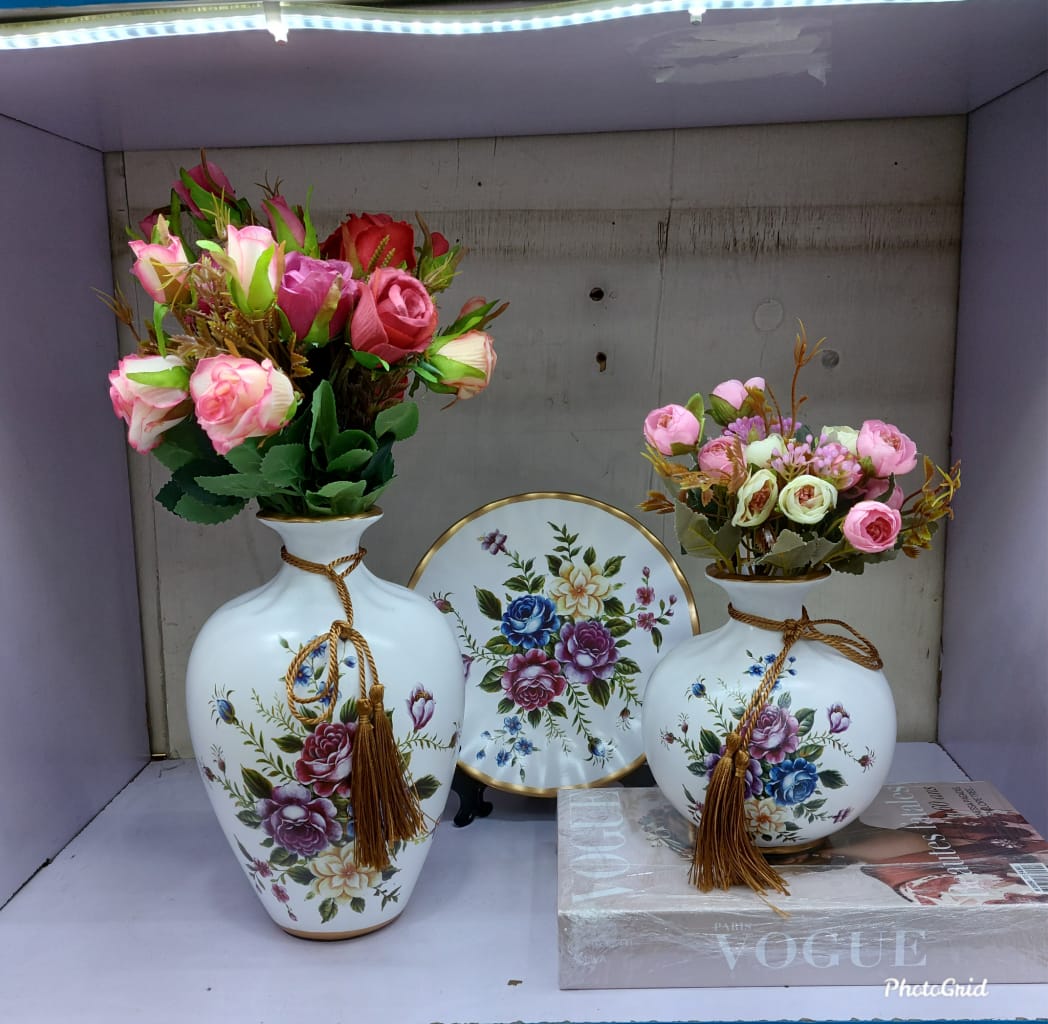 3Pcs European Ceramic Flower Vase