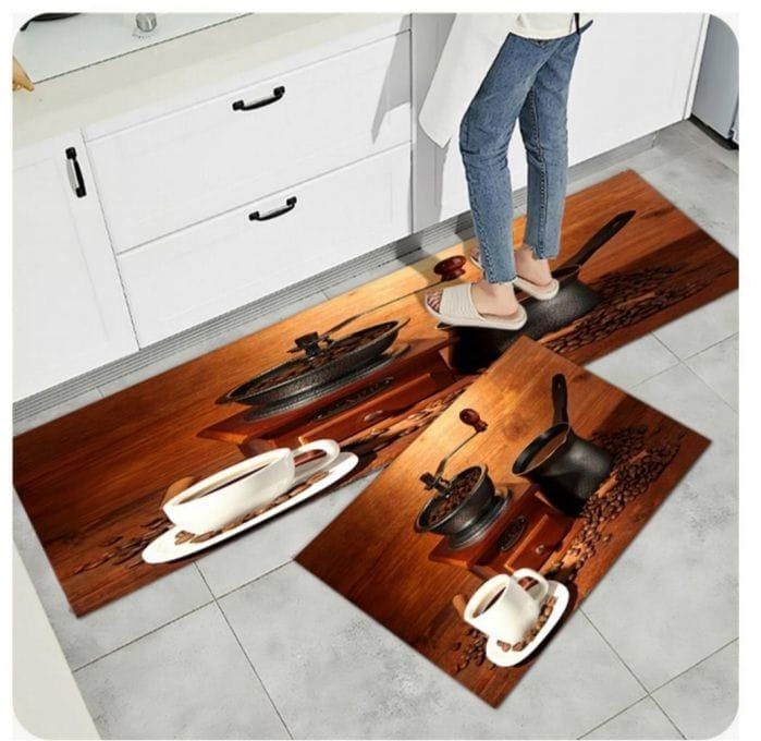 Big Size 2Pc Kitchen Mats with Rubber Bottom