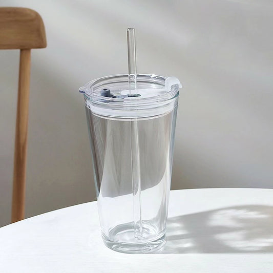 Round Transparent Borosilicate Drinking Tumbler