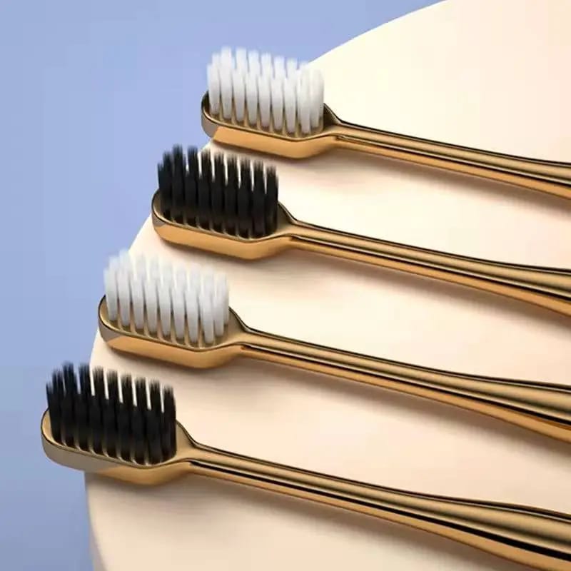 Golden Bamboo Charcoal Toothbrush