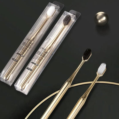 Golden Bamboo Charcoal Toothbrush