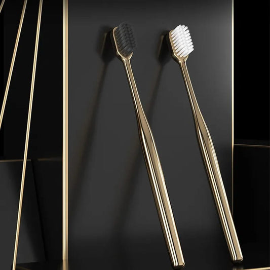 Golden Bamboo Charcoal Toothbrush