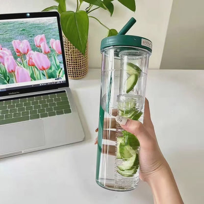 700Ml Water bottle with foldable straw