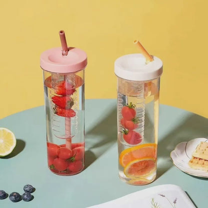 700Ml Water bottle with foldable straw