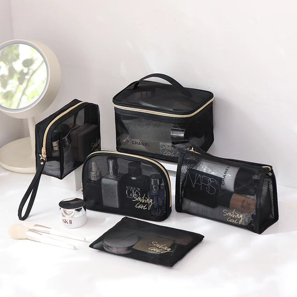5 Mesh Travel Cosmetic Bags