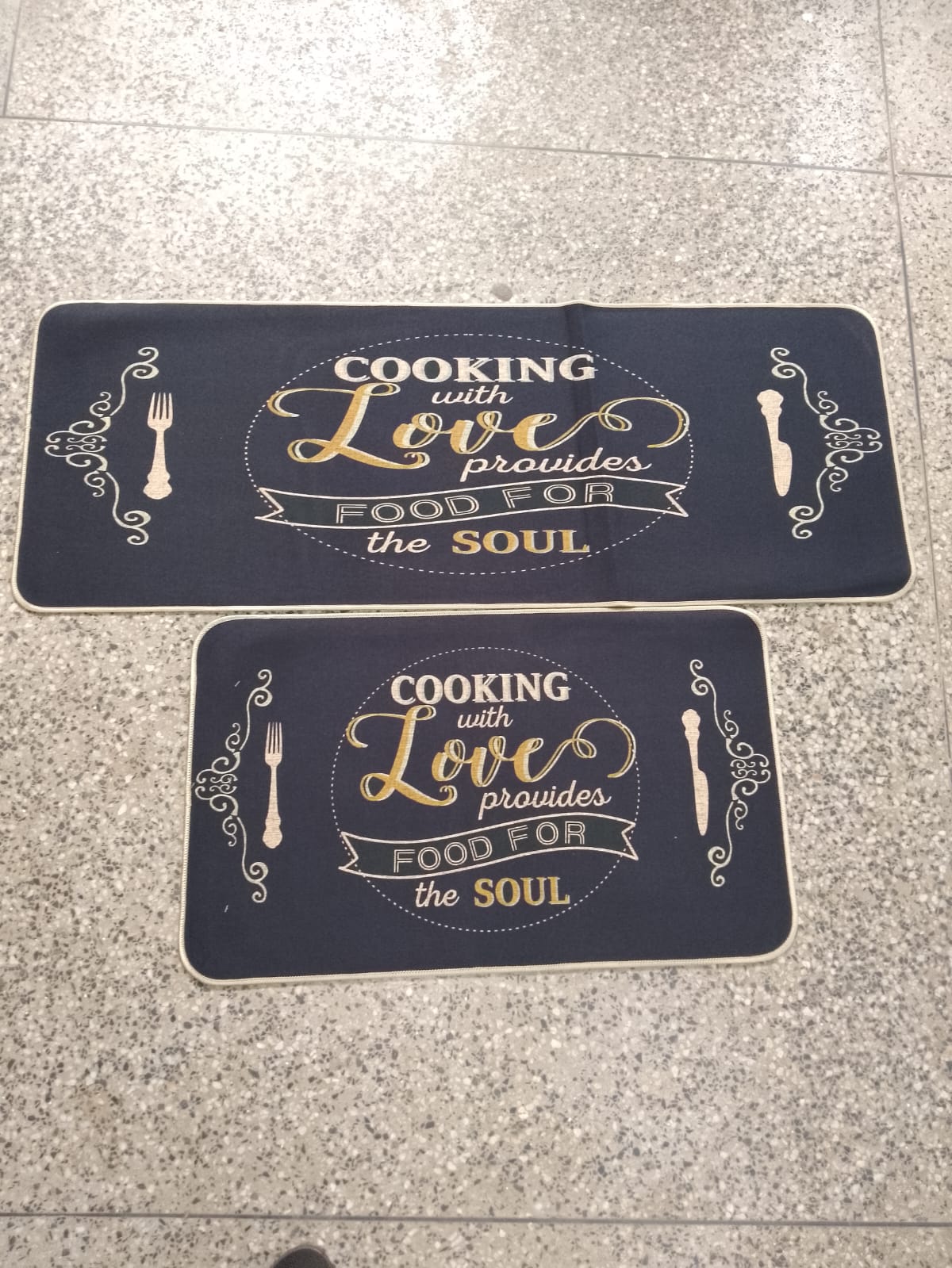 2Pc Rubber nonslip Kitchen Mats