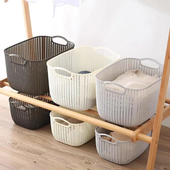 Rattan themed  Multipurpose Storage Basket