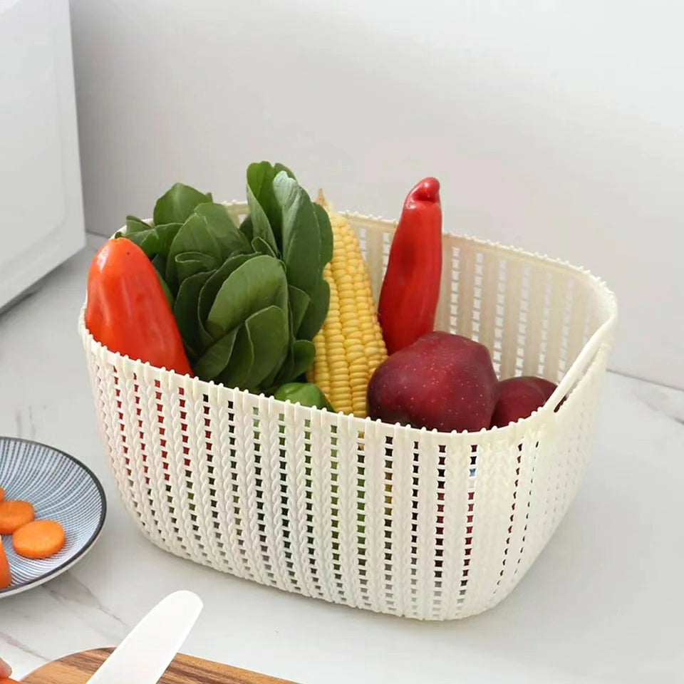 Rattan themed  Multipurpose Storage Basket