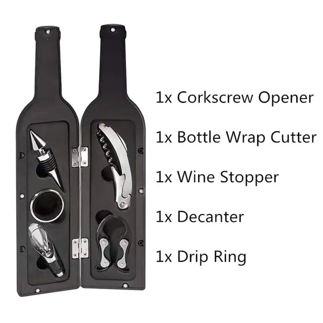 5Pcs Wine  Bottle Opener Set Christmas gift idea