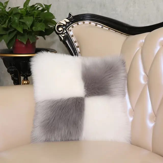 Faux fur throw cases