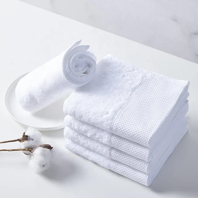 Cotton white towels