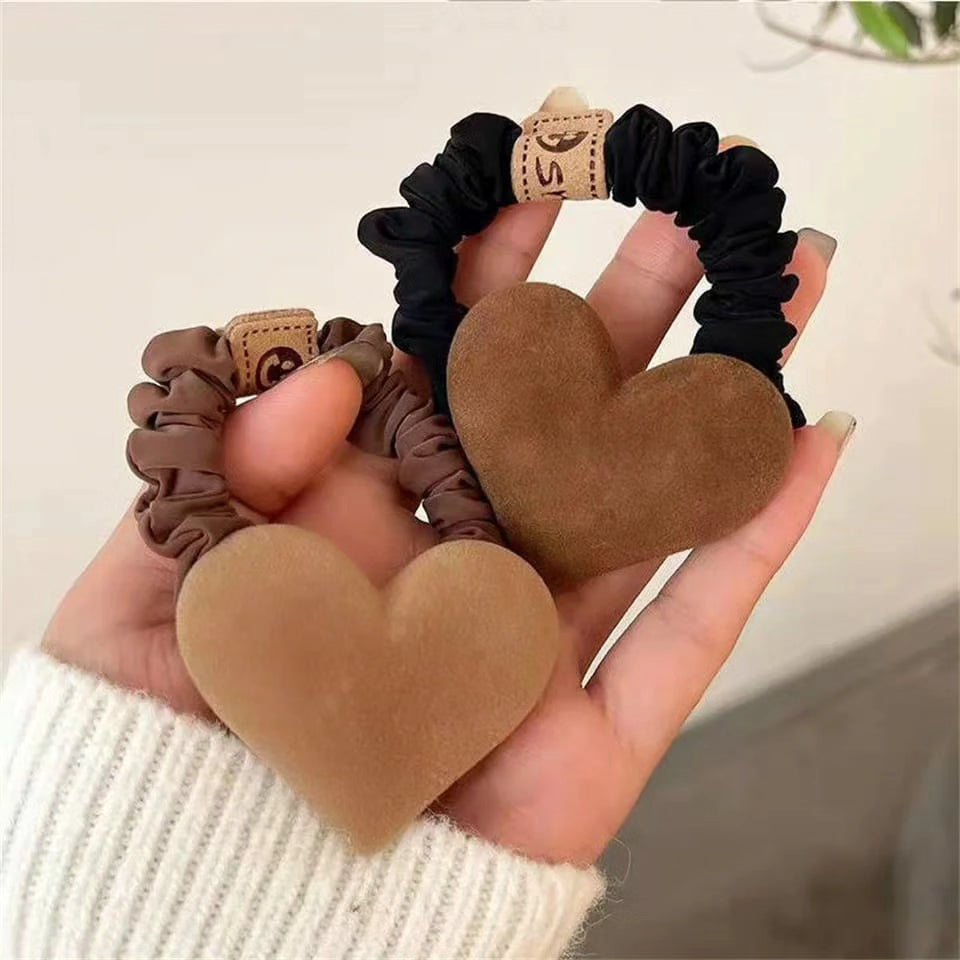 Cute Bow Knot Heart Hair Tie