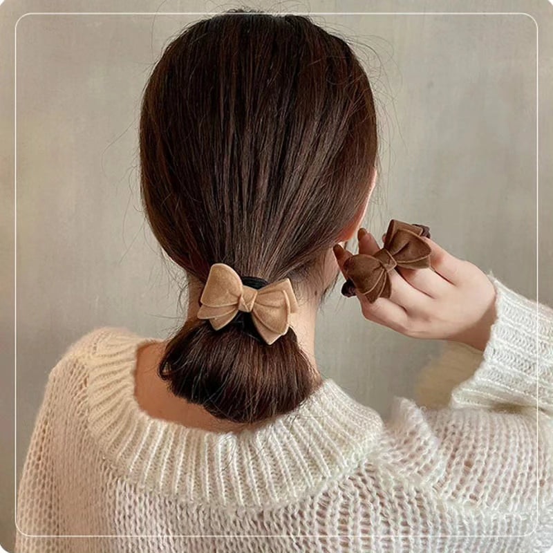 Cute Bow Knot Heart Hair Tie