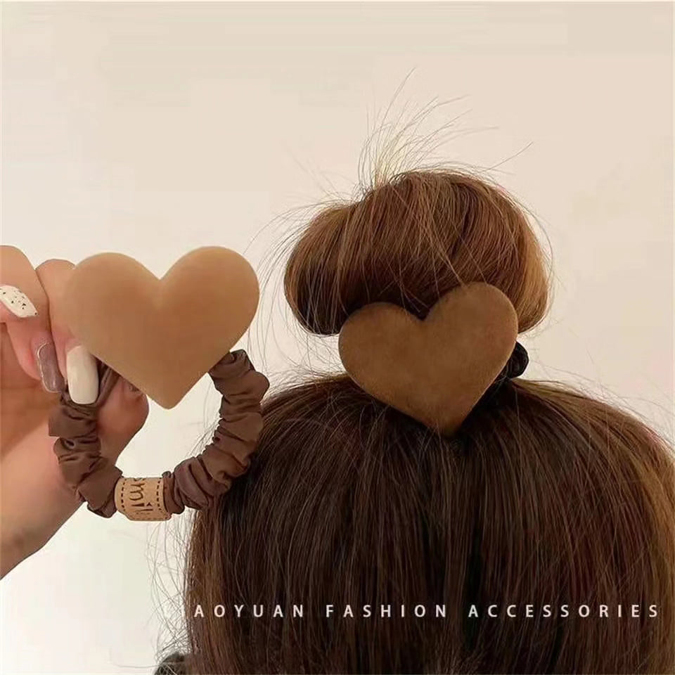 Cute Bow Knot Heart Hair Tie